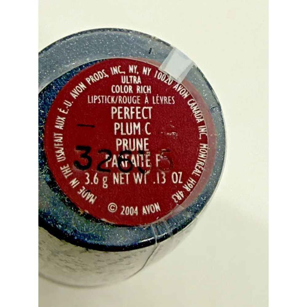 Avon Ultra Color Rich Lipstick Perfect Plum C Prune Sealed New Discontinued Rare